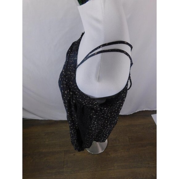 Jessica Simpson XL Black Print Smocked Cami Strappy Back - Picture 4 of 11